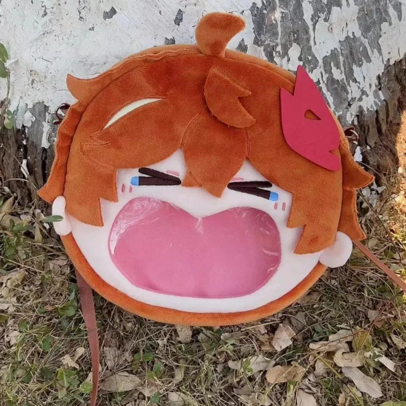 Tartaglia Genshin Impact Itabag Y2K Cartoon Animation Game Peripheral Anime Cotton Plush Doll Backpack Student Messenger Bag