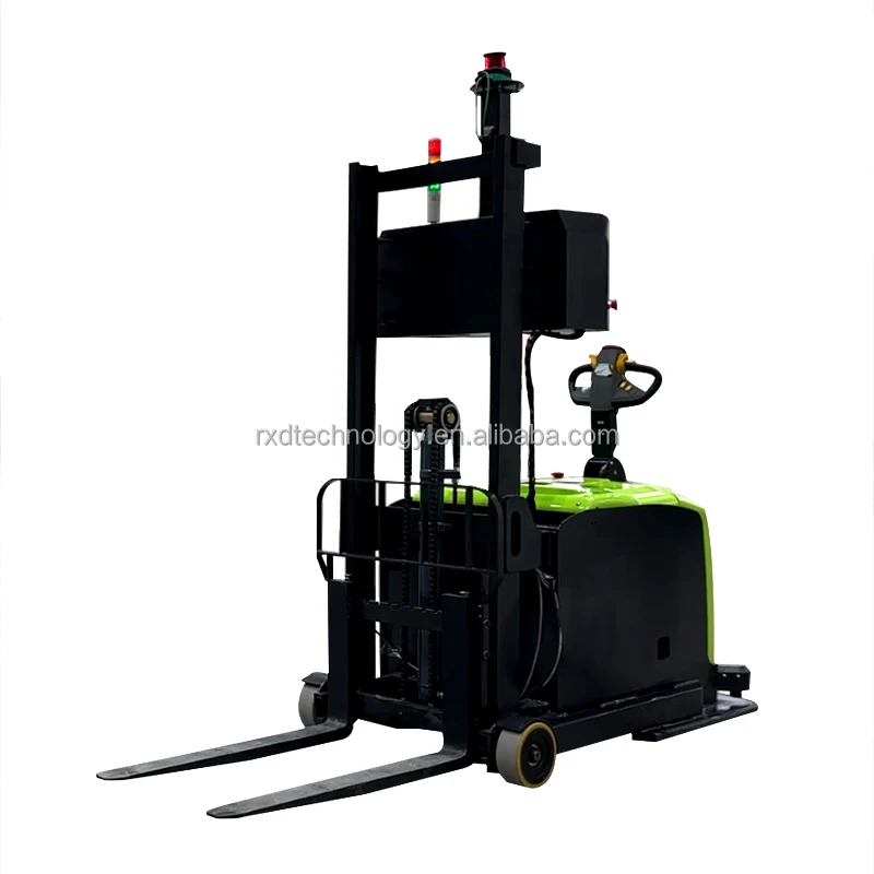 1T Automated Guided Vehicles Electric Stacker Forklift AGV Automatic Laser Slam Navigation Industrial Logistic AMR Robot Stacker