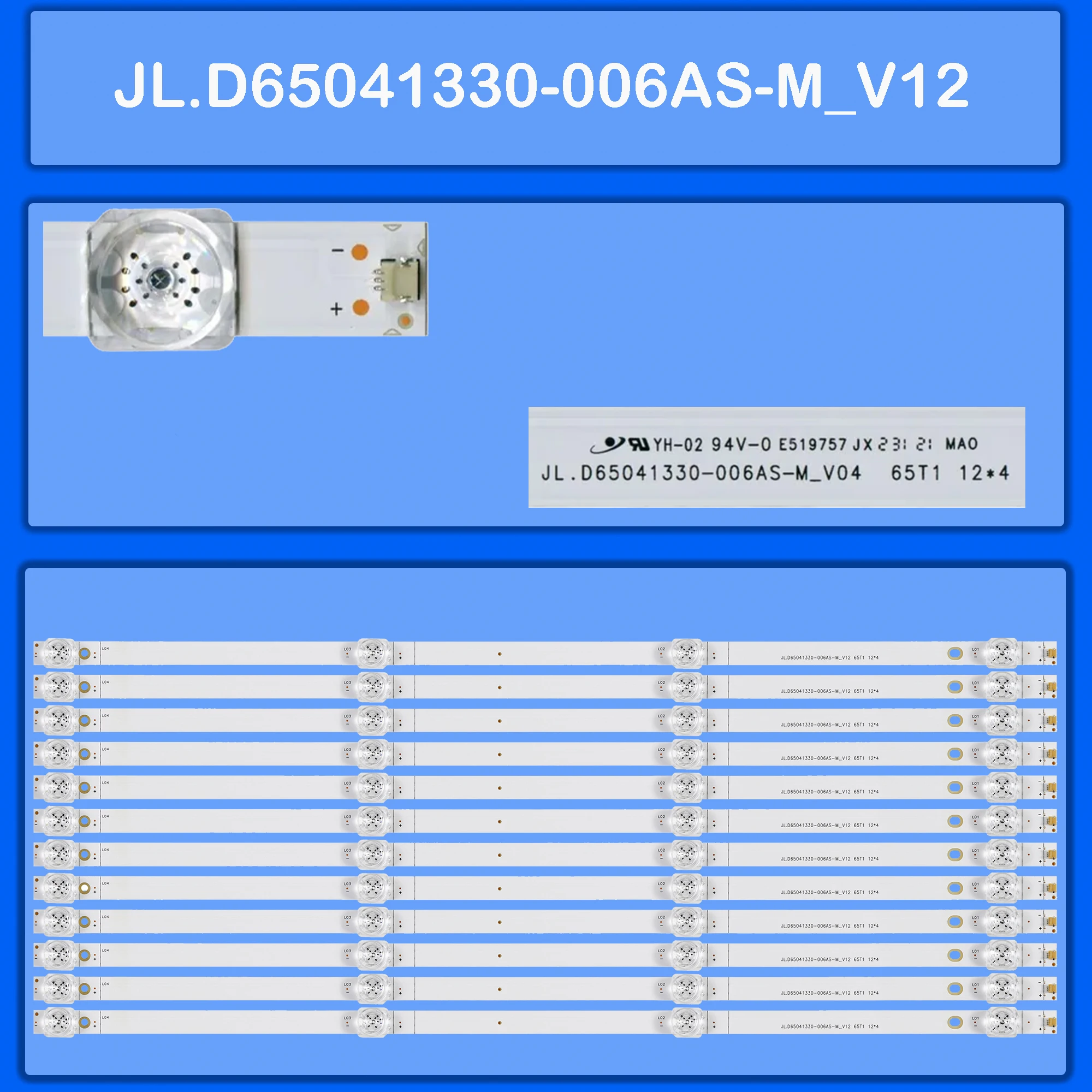LED Backlight Strip For OV65F900 OV65F950 KEUH652 C65V1UA 65PA525EG 65DG22000 AL65UHD9823 65ST1305 65ST1405 65WS1104 ST-6532US