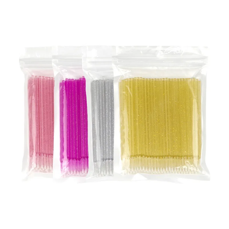 Beauty Eyelashes 100Bags/Set Grassy Eyelashes Clean Cotton Swab Crystal Brush Cleaning Brushing Beautiful Eyelashes Auxiliary