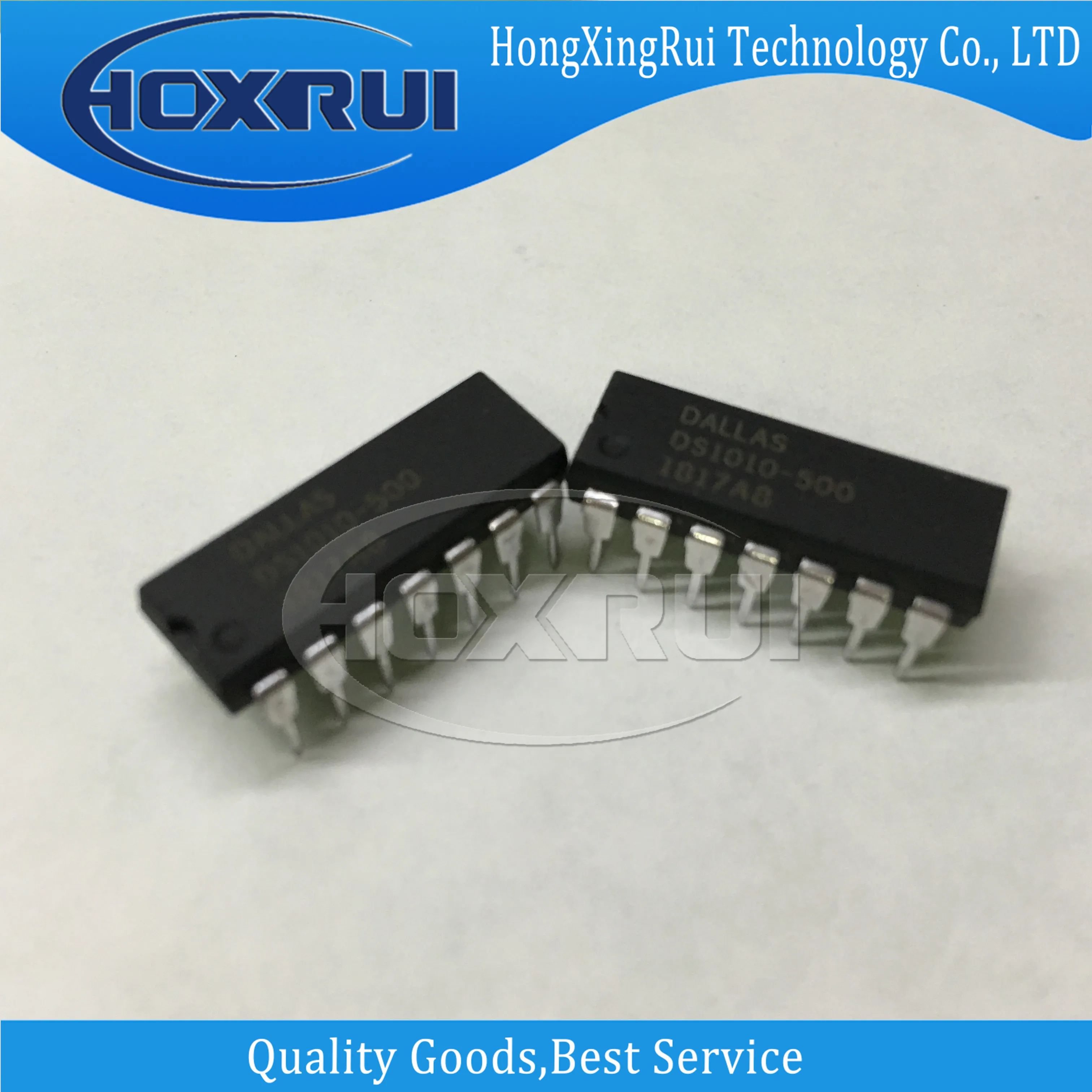 (1 piece),DS1010-500,DIP-14,Active Tapped Delay Line 10 TAP 1IN 50ns ABS 500ns,Delay clock chip