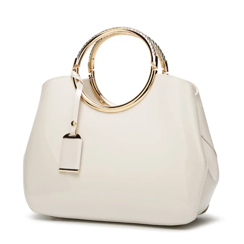 Women\'s Bags Patent Leather Handbags Bridal Wedding Tote Women Shoulder Messenger Bag Stereotyped purses bolsa de mujer sac bags
