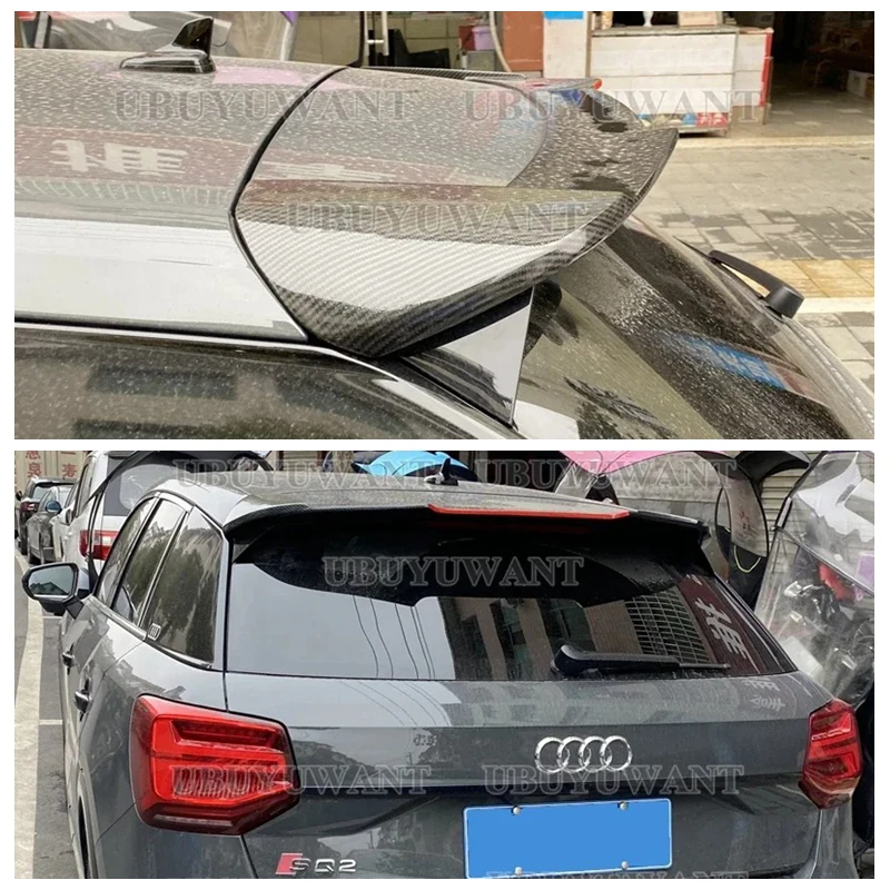 ABS Plastic Car Roof Spoiler Rear Tail Lip Wing Hatchback Universal Car Wing Use For Audi Q2 Car Spoiler 2018 2019 2020-2023