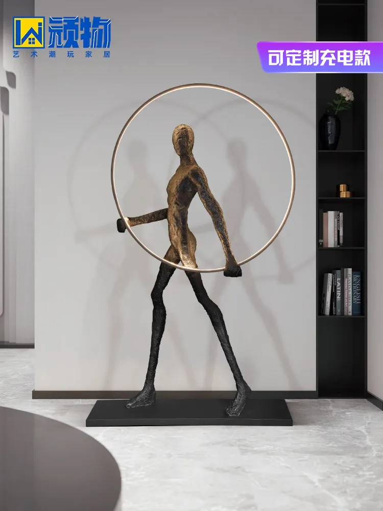 Figure Shaping Sculpture Large Ornament Exhibition Hall Sales Department Abstract Art Ornament Living Room