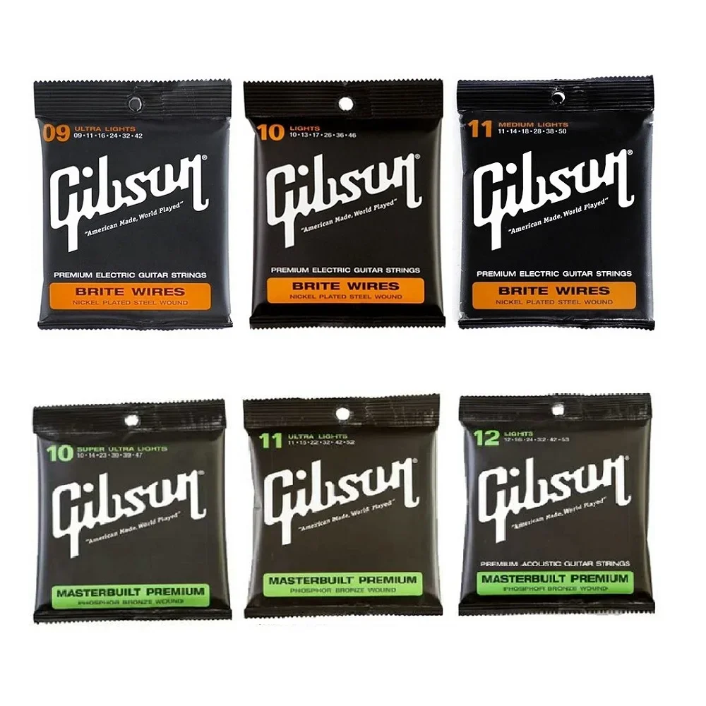 Cordas de guitarra elétrica, cordas de guitarra acústica, 09, 010, 011, 012, 1 conjunto