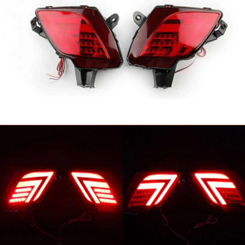 2Pcs For Mazda Cx-5 Cx5 2013-2016 Multi-Function Car Led Tail Light Rear Bumper Light Rear Fog Lamp Brake Light Reflector