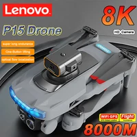 Lenovo-Dron profesional P15, 8K, 5G, GPS, cámara Dual, evitación de obstáculos, posicionamiento de flujo óptico, RC, juguetes para adultos y niños