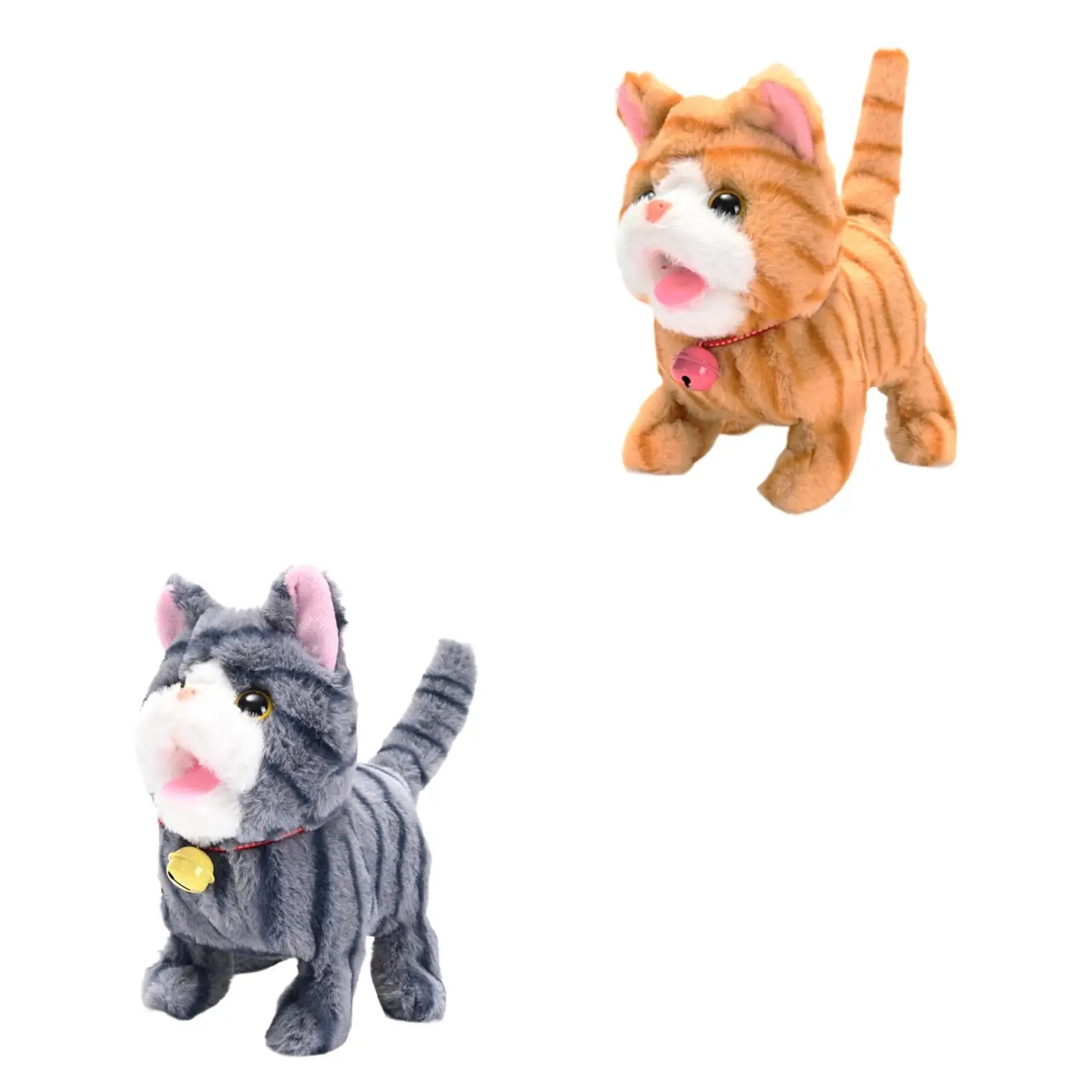 Gato de peluche eléctrico, juguete creativo para mascotas para niños, gato para niños pequeños, juguete para dormir, amigo, regalo de cumpleaños, recuerdo de fiesta, vacaciones
