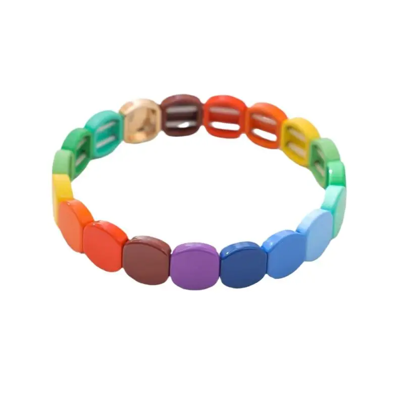 Buntes Wabenperlen-Legierungsarmband, gut verarbeiteter polierter Perlenarmreif für Damen, Schmuck für Hochzeitsgäste im Sommer. – Detail 7