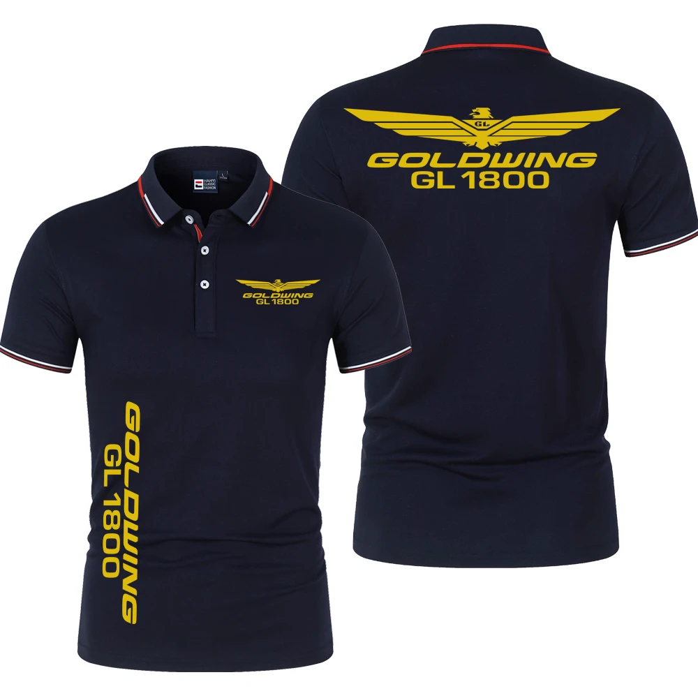 Goldwing GL1800 GL1500 Men's Summer Polo Shirt Outdoor Casual Fashion Polo Shirt Short Sleeve Comfortable Polo Shirt Top