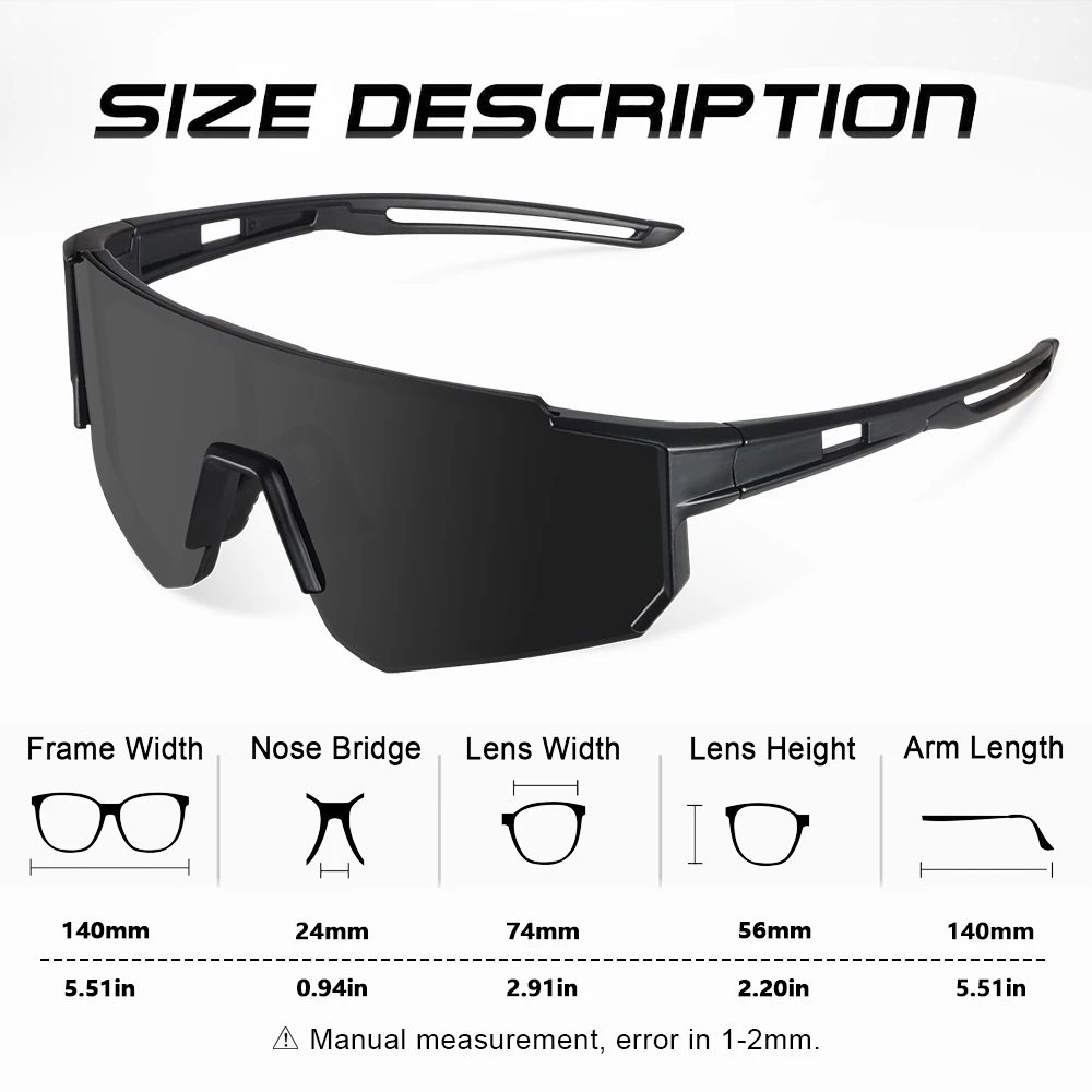 CRIXALIS 3Pcs Ultra Large Framework Spots Sunglssses For Men White Frame Cycling Skiing & Snowboarding Women Sunglasses UV400