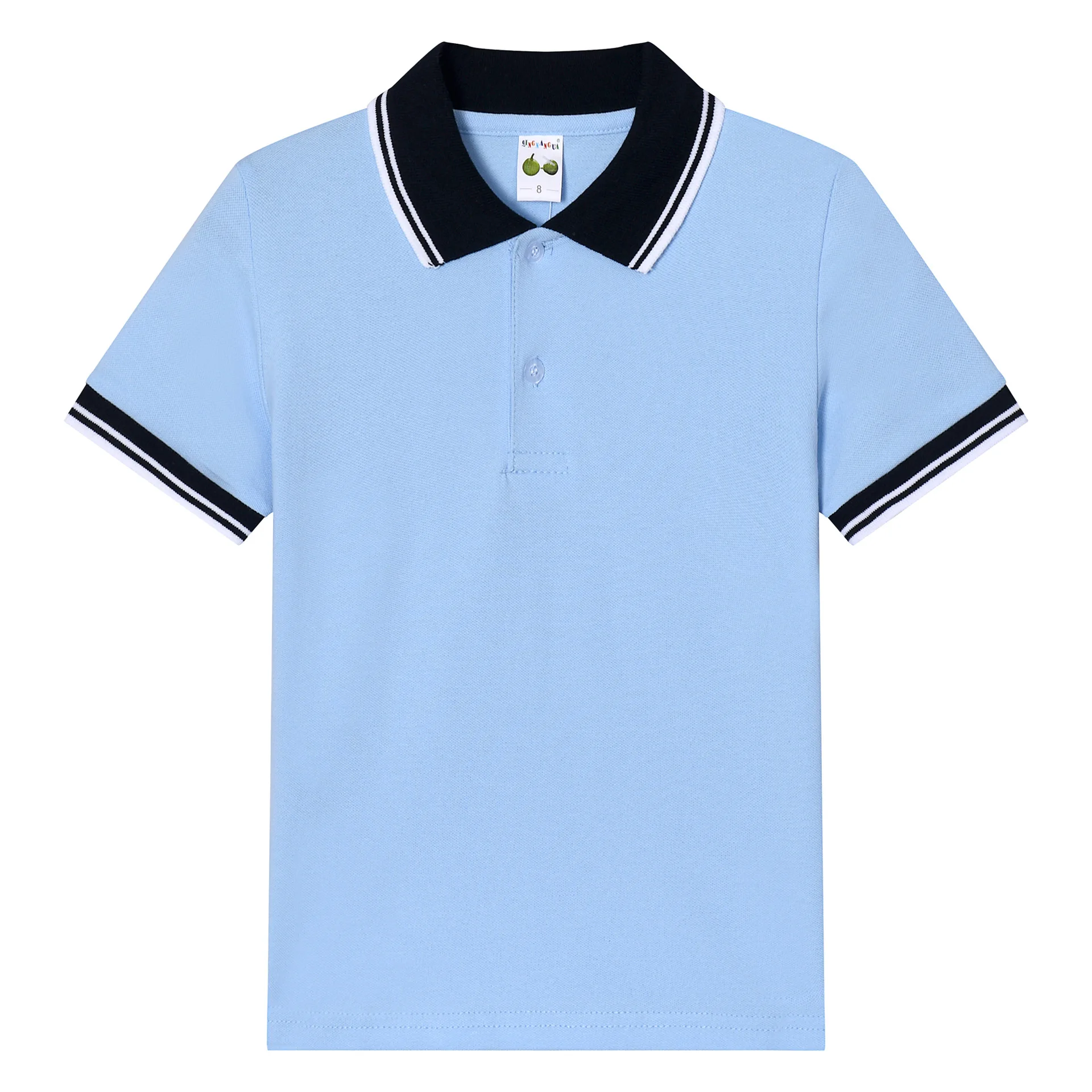 2024 New Children Polo Shirt Solid Kids Boys Polo Shirts Korea Fashion Boys Designer Clothes School Uniform 2-14 Years