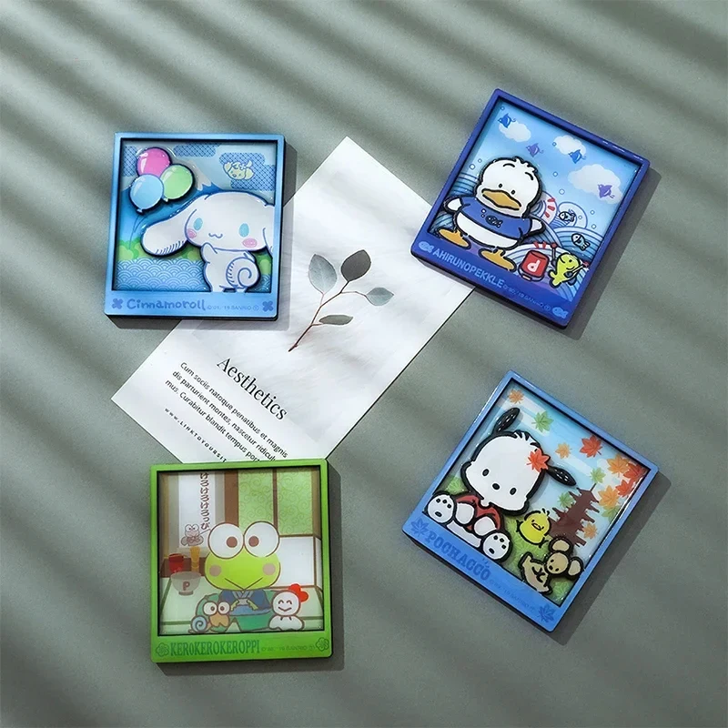 

Sanrio Kawaii Hello Kitty Fridge Magnet Kuromi Cinnamoroll Anime Cartoon Cute Creative Magnetic Refrigerators Decoration Sticker