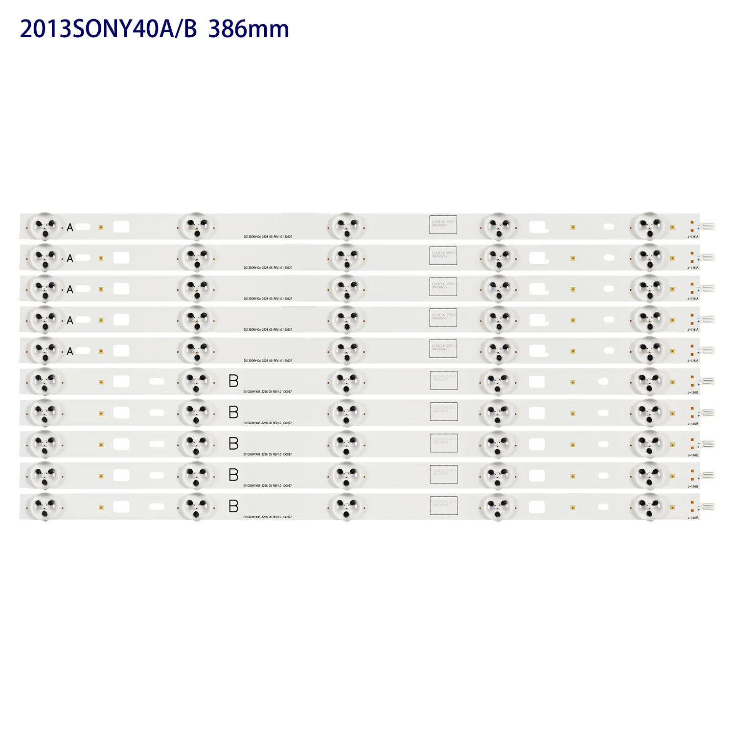 ソニー用LEDバックライトストリップ,KDL-40RM10B, KDL-40W600B, KDL-40R450B, KDL-40R483B, KDL-40R452, KLV-40R457A, KDL-40R350C, 50個,5セット