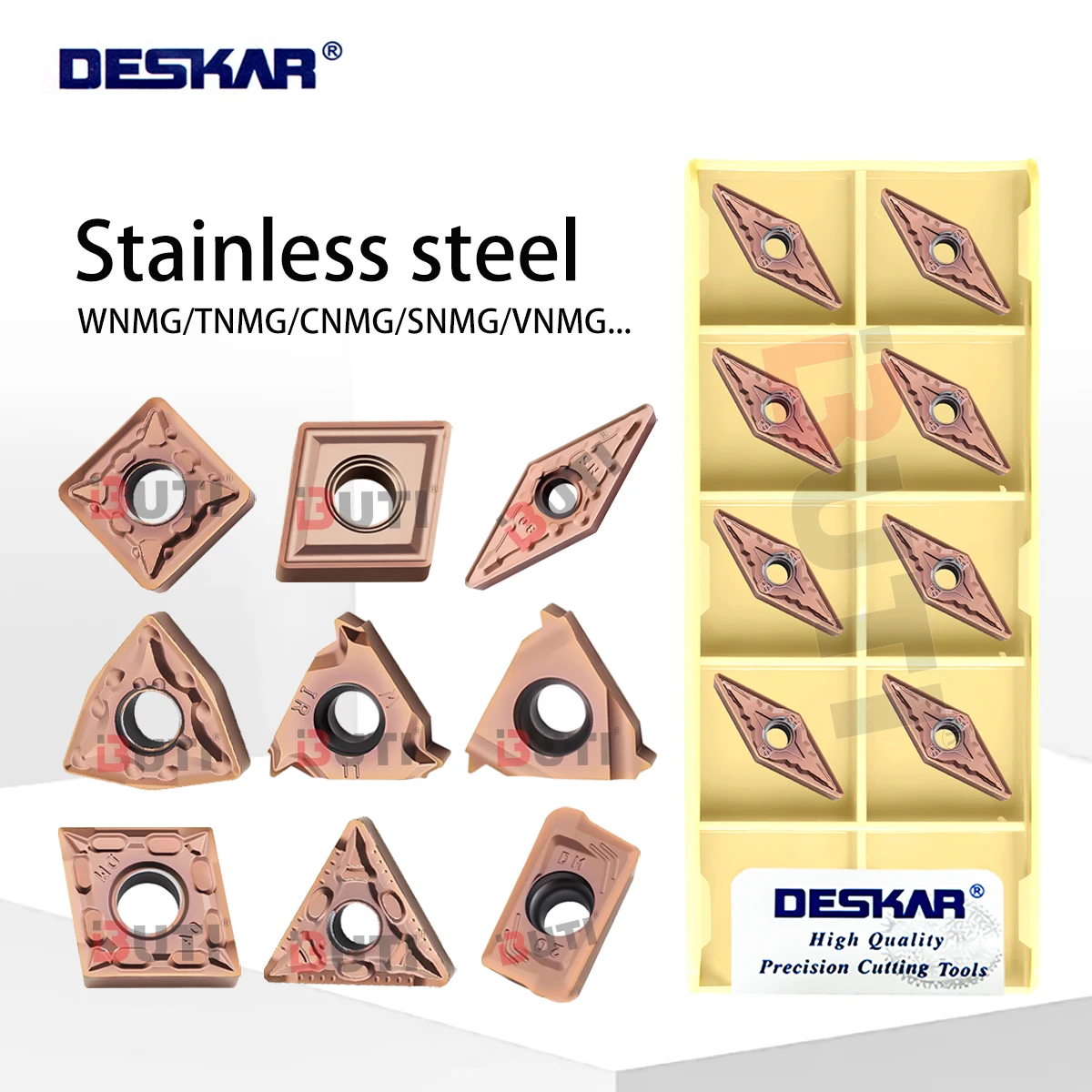WNMG0804/SNMG/TNMG/CNMG/VNMG DESKAR Turning Insert Series16IRH 16ER14 W LF6018W Threaded Blade APKT/LNMU0303 fast forward Insert