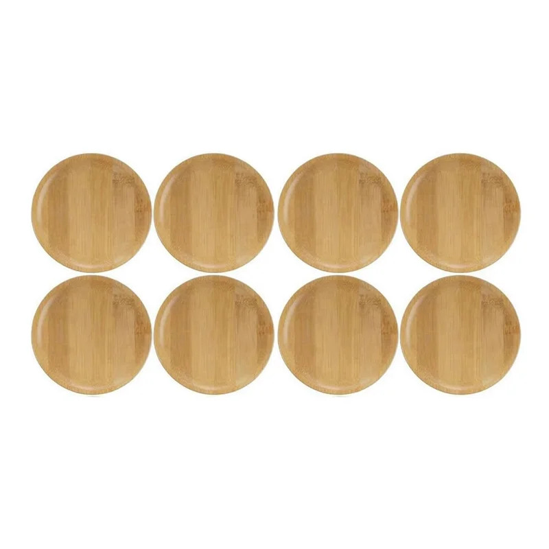 

AD30-8Pcs Wine Glass Topper, 4Inch Wine Glass Charcuterie Topper Bamboo Wine Glass Topper Coasters