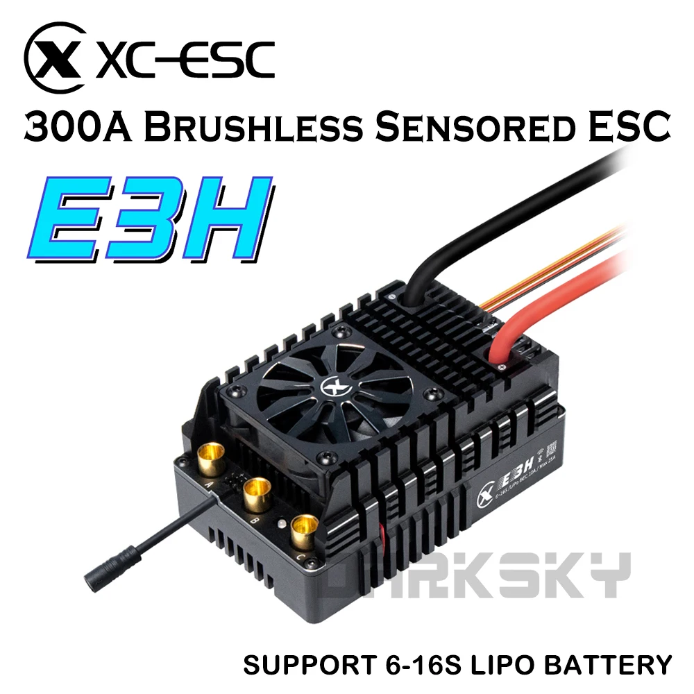 

XC E3H HV 300A 6-16S Lipo Sensored Brushless ESC for 1/4 RC Model Car Buggy Truck Accessories