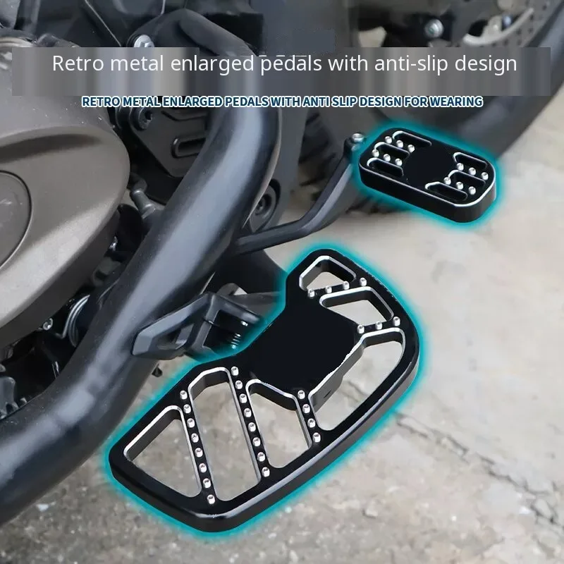 Motorcycle Modified Widened Enlarged Footrest Foot Board Accessories For QJMOTOR Flash 600 Flash 600 V2 Cruiser