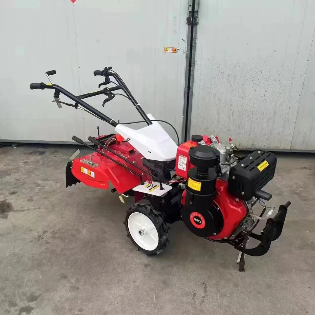 Agriculture  Cultivator  Mini Tiller with Four Sets Different Function Wheels for Field