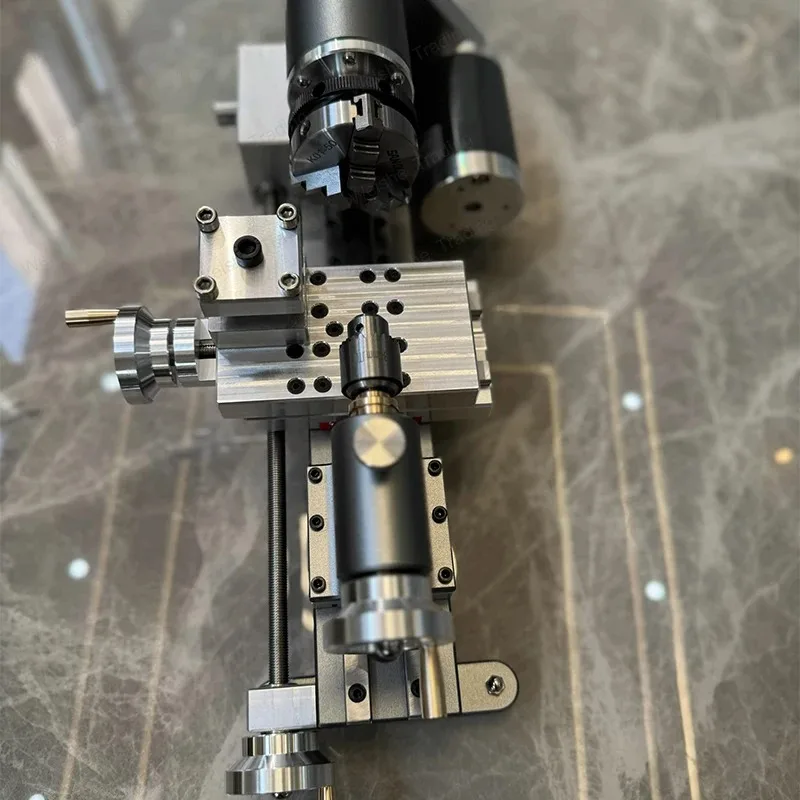 Precision High Performance Micro Lathe CNC Adjustable Accuracy Equipped with 24V Power Supply Metal Lathe Model Toy