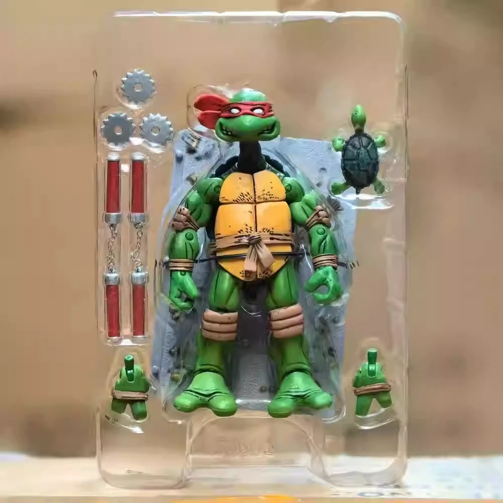 Heißer Verkauf Neca Turtles Figuren Pizza Club Leonardo Führt Tmnt Turtles Erste Ninja Anime Action Figur Modell Puppe Auf Lager Geschenke