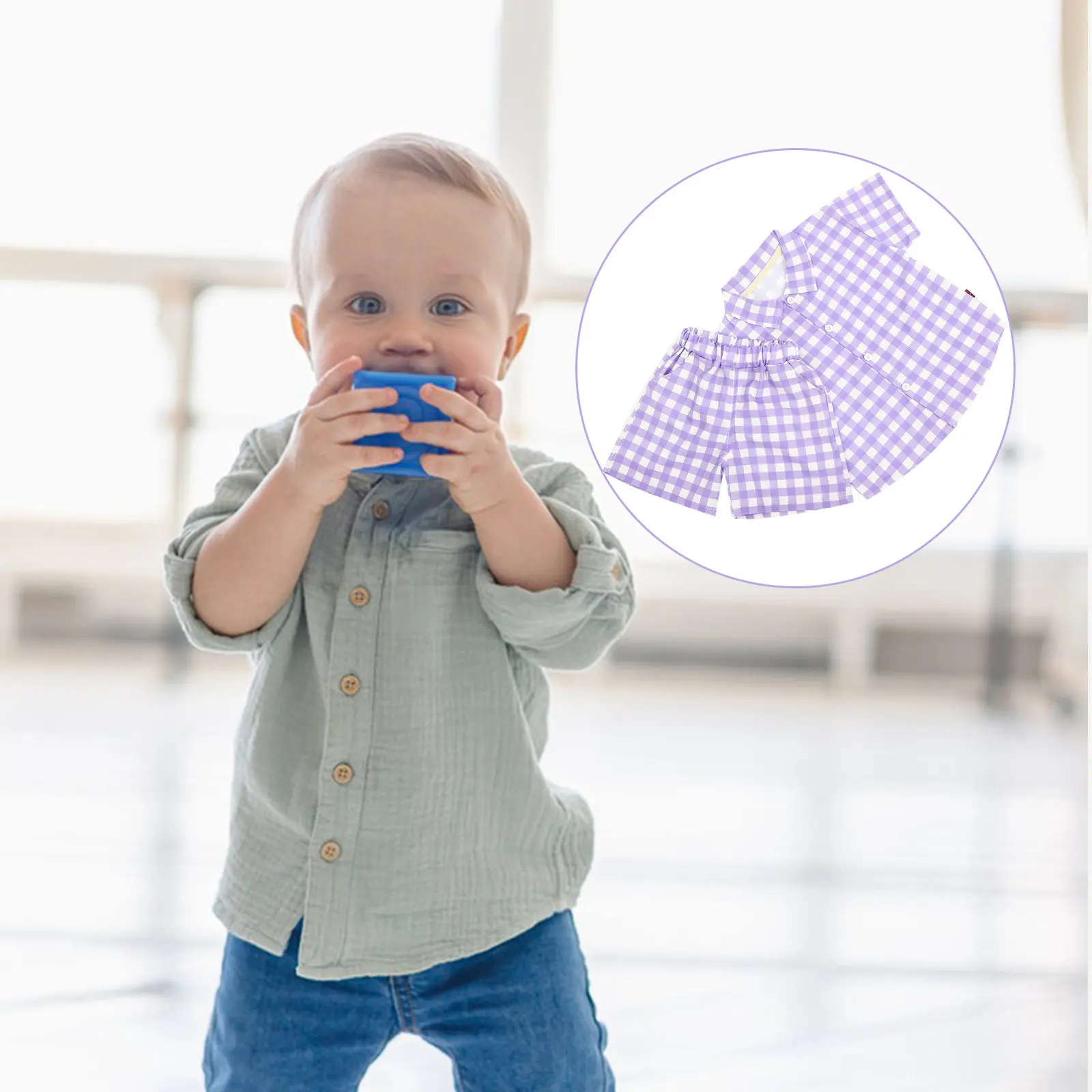 

Комплект из 2 предметов: рубашка с коротким рукавом и брюки для малышей (мальчиков и девочек), летний дышащий повседневный и праздничный костюм для детей