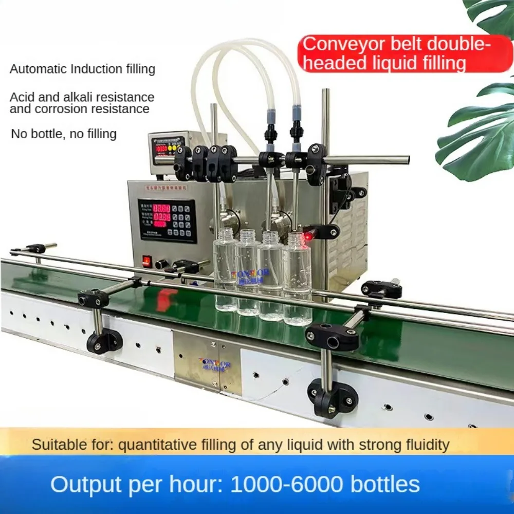 Small capacity liquid induction filling machine,perfume essential oil penicillin bottle automatic canning machine pipeline