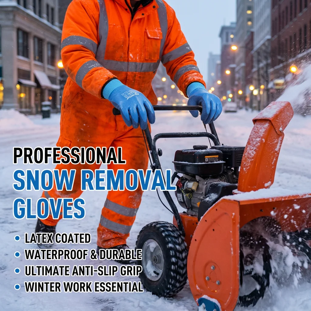 3 Pairs Waterproof Work Gloves for Cold Weather, Insulated Winter Outdoor Latex Working Gloves with Grip for Men & Women