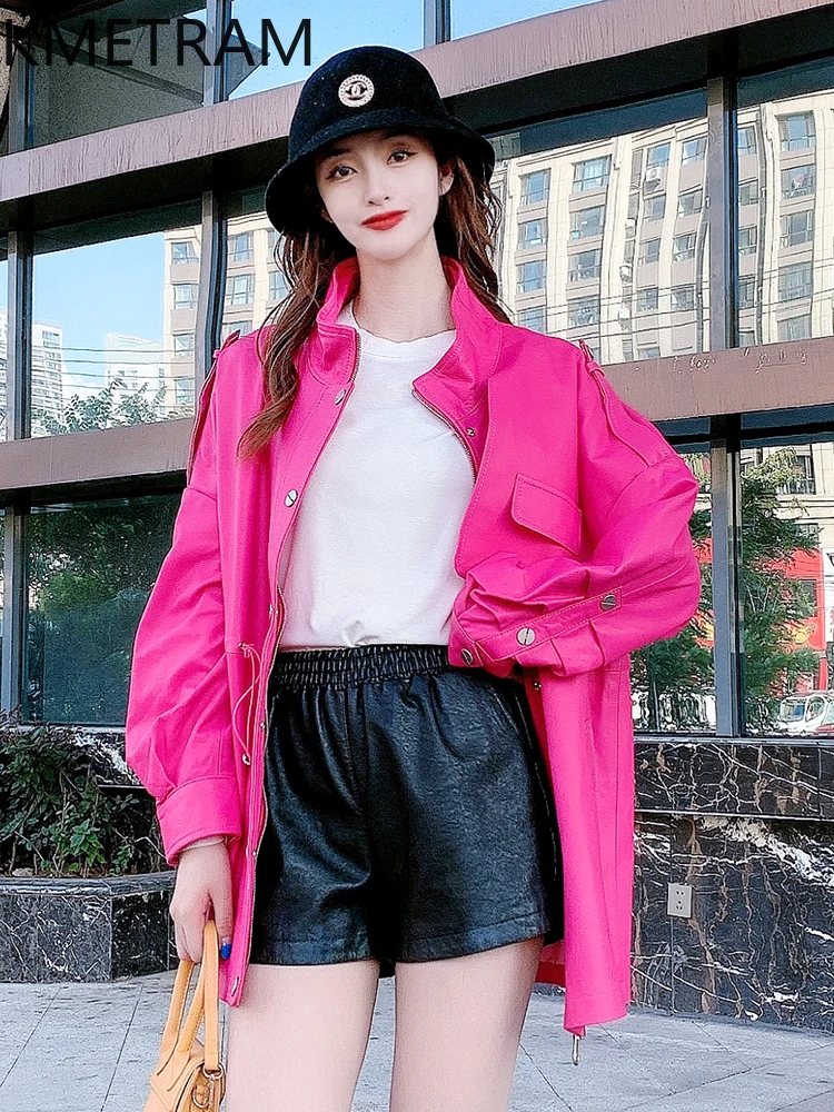 100% Top Layer of Sheepskin Jacket Woman Mid Length Genuine Leather Jackets Women Loose Outerwears Fall Clothes 2025 дубленка