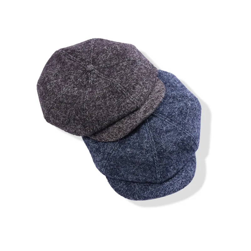 

OKONKWO осенне-зимняя старая возрастная британская винтажная шерстяная восьмиугольная шляпа на открытом воздухе, кемпинг, охота, наблюдение за птицами, фотографии, кепка художника