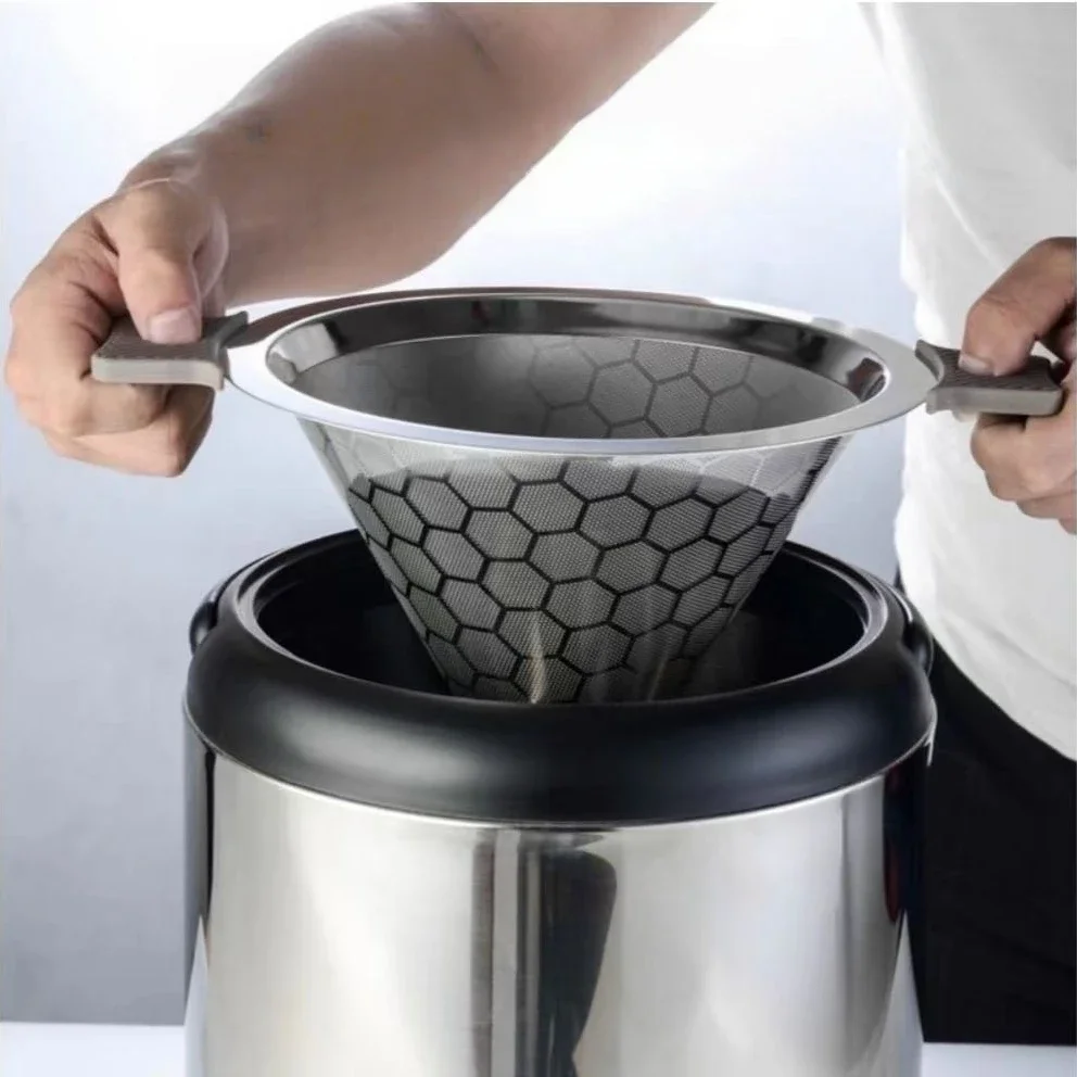 Ultra-Fine Residue Strainer Conical Filter Screen Commercial Tea Filter Funnel Universal Milk Tea Shop Tea Residue Separator