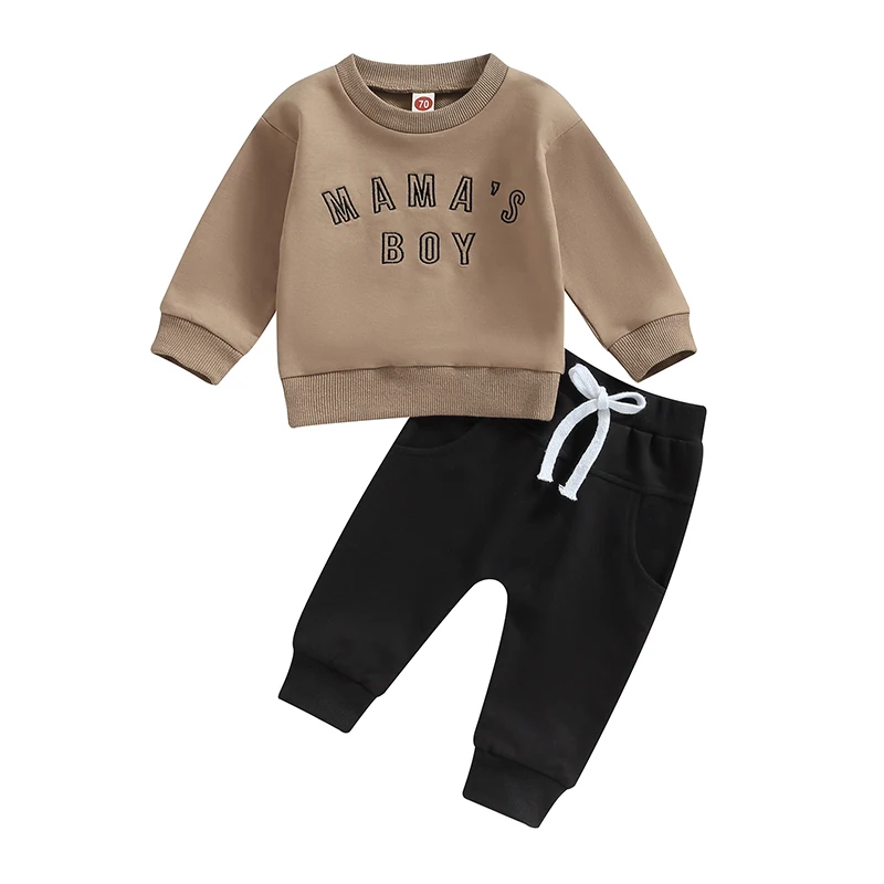 

Autumn Fashion Baby Clothes Set Toddler Newborn Baby Boy Letter Casual Tops Sweatshirt + Loose Pant Kids Clothing Outfits