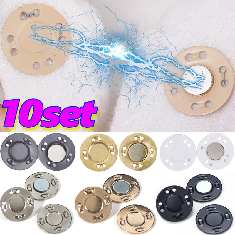 Metal Magnetic Snap Fasteners Clasps Buttons Handbag Purse Wallet Craft Bags Parts Mini Adsorption Buckle 21/25mm Sewing Parts