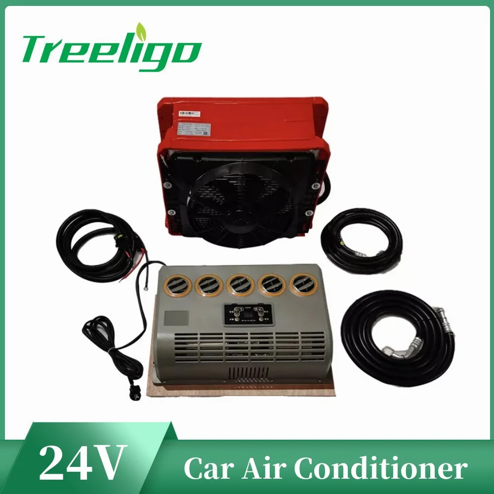 Aire acondicionado eléctrico de 24V, aparato de aire acondicionado con división fría para coche, excavadora, Tractor, remolque, camión, industrial, universal