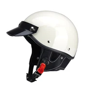 Medio casco vintage elegante: cara abierta liviana con forro transpirable, equipo de motocicleta retro para ciclistas urbanos