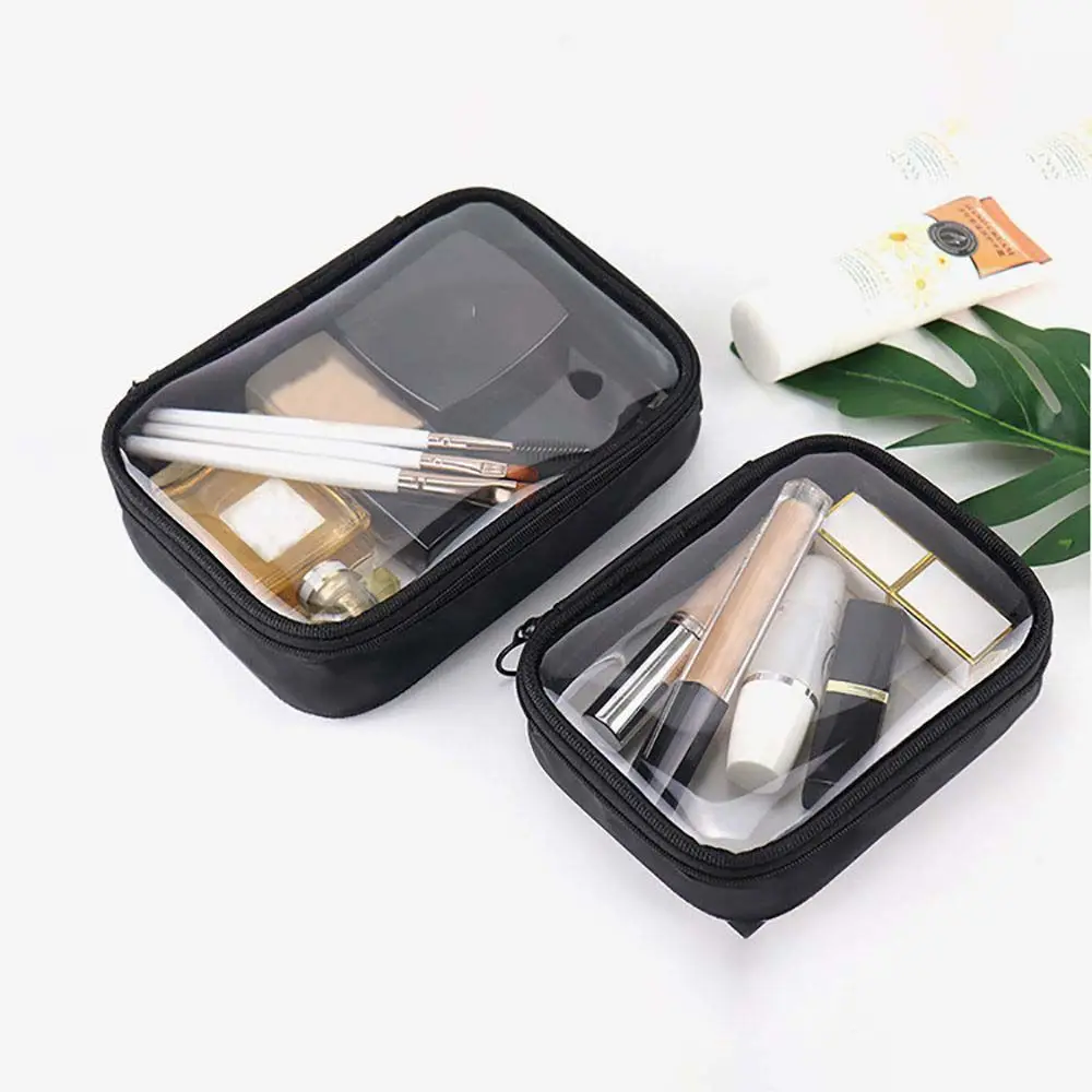 Fashion Zipper Makeup Organizer Travel Toiletry Bag Wash Pouch Bath Storage Storage Bag Mesh Cosmetic Bag Makeup Case