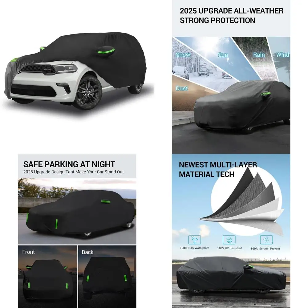 

Водонепроницаемый всепогодный автомобильный чехол для Dodge Durango 2011-2024 гг., ветрозащитная, снегозащитная защита от дождя, обновленная модель 2025 г.