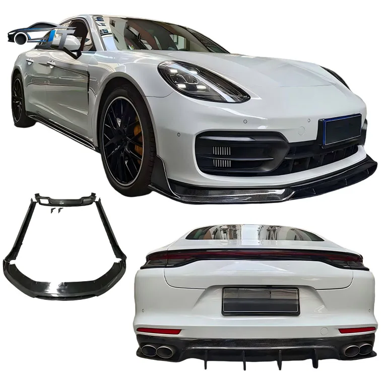 

Style Carbon Fiber Body Kit Front Lip Rear Lip Side Skirt Spoiler Diffuser for Panamera 971