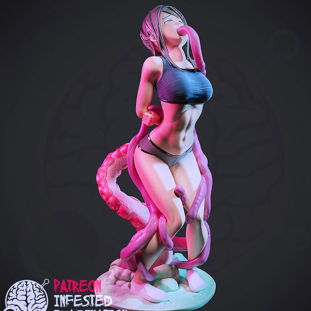 3d Printing Model Kit Waifu Beauty Girl Tentacles NSFW Anime Figure Model Kit Diy Miniature Reduction Statue Unpainted Toys