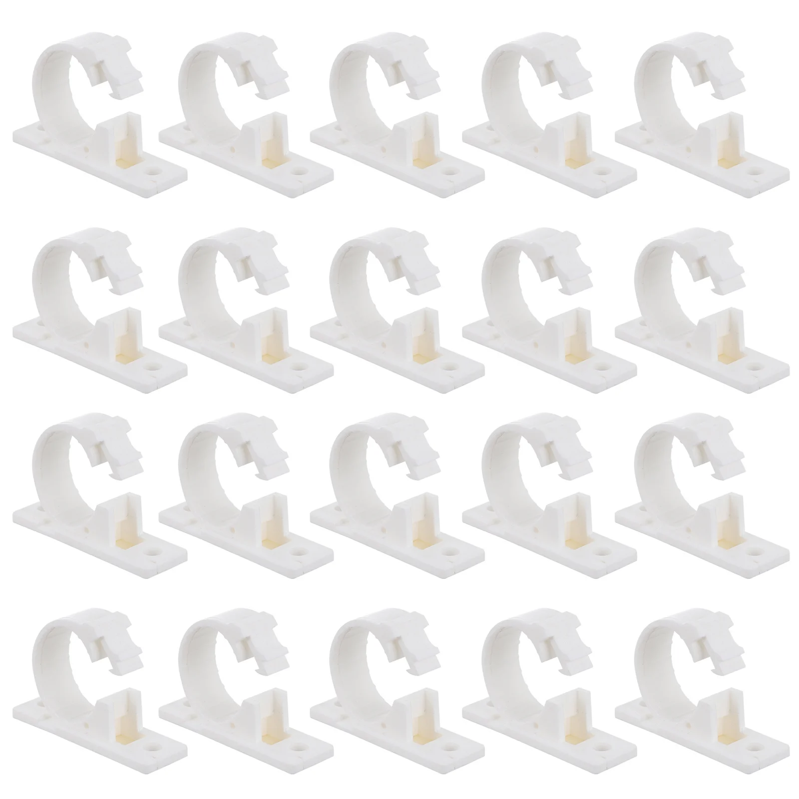 

20Pcs Self Adhesive Cable Clips Plastic Wire Holders Cord Organizer Household Fixation Clips for Desk Wall Cable Management