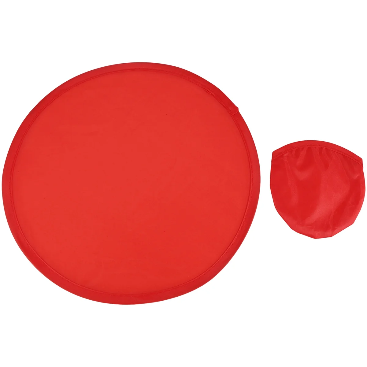 Éventail rond pliable, rouge