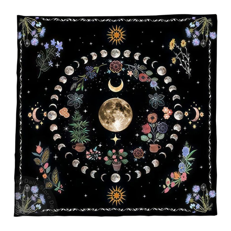 Tarots de astrología, mantel para mesa de Altar, tapete para juego de mesa metafísico, mantel de adivinación de péndulo, para de