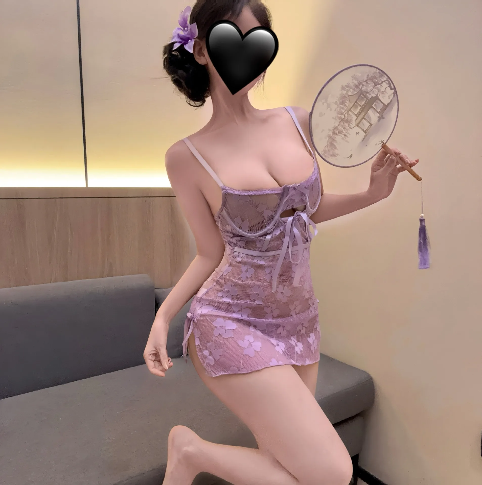 Sexy vestido de noite para mulheres luz roxo bodycon saia arco renda oco camisola romântico suspender vestido pijamas sexy camisola