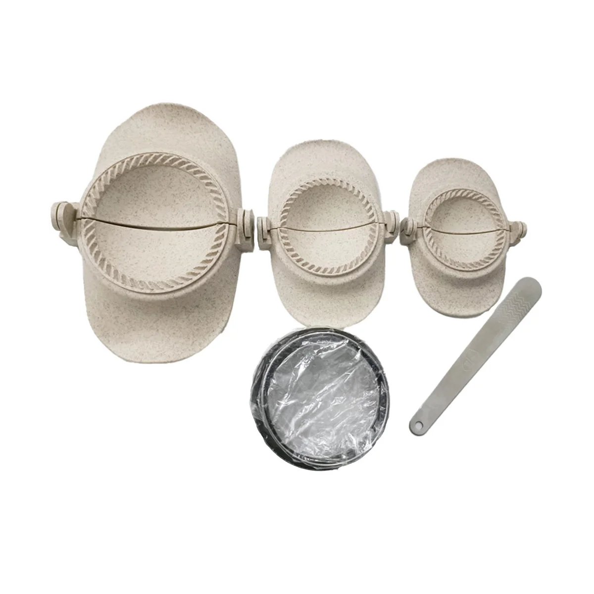 

Dumpling Maker, Empanadas Press Mold Maker Set with Dough Cutter and Stuffing Spoon, Empanada Molds