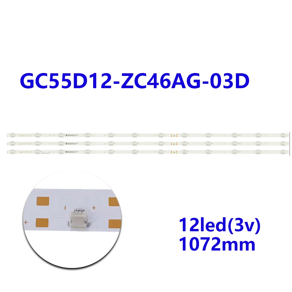 LED strip 12 lamp for 303GC550095 GC55D12-ZC46AG-03D 55UQ7570PUJ 55UQ7590PUB 55UQ7590PUK 55UQ8000AUB 55UQ8000AUK 55UQ9000PUD