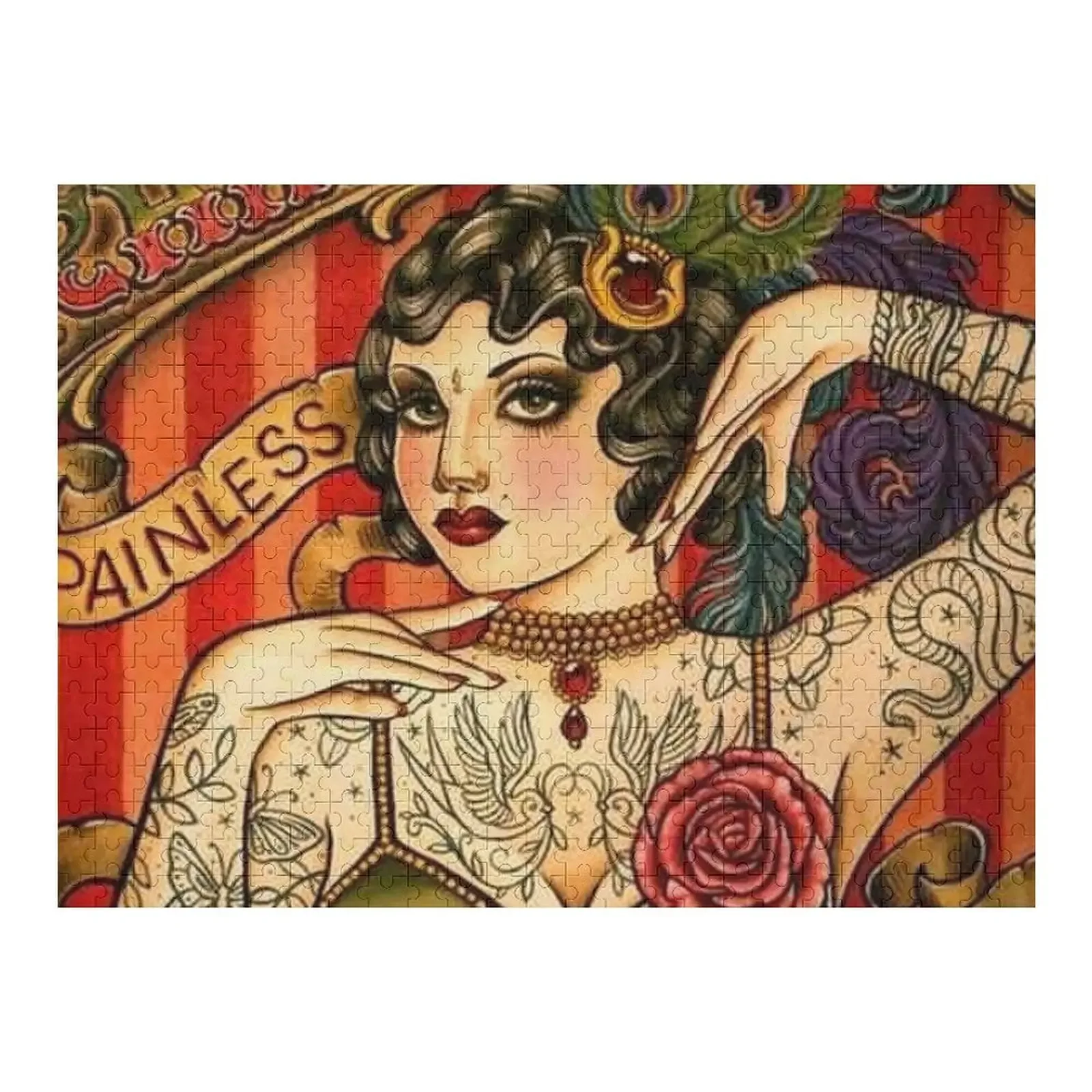 

CHAPEL TATTOO; Vintage Body Advertising Art Jigsaw Puzzle Customized Kids Gift Personalized Gift Ideas Puzzle