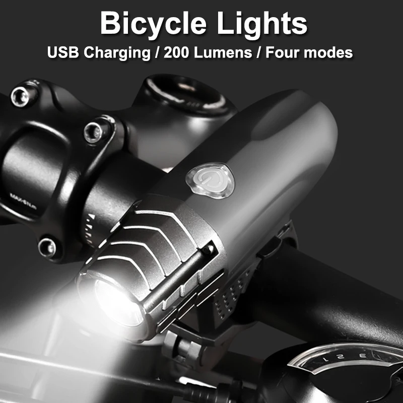 Bicycle Light LED Headlight Taillight 2Pcs/Sets USB Charge Outdoor Waterproof Cycling Safety Warning Lights Flashlight Lamp 2256