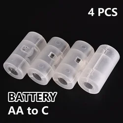 Brand New 4PCS AA to C Battery Adaptor Holder Case Converter Switcher LR06 AA to C LR14 Size Battery Storage Box