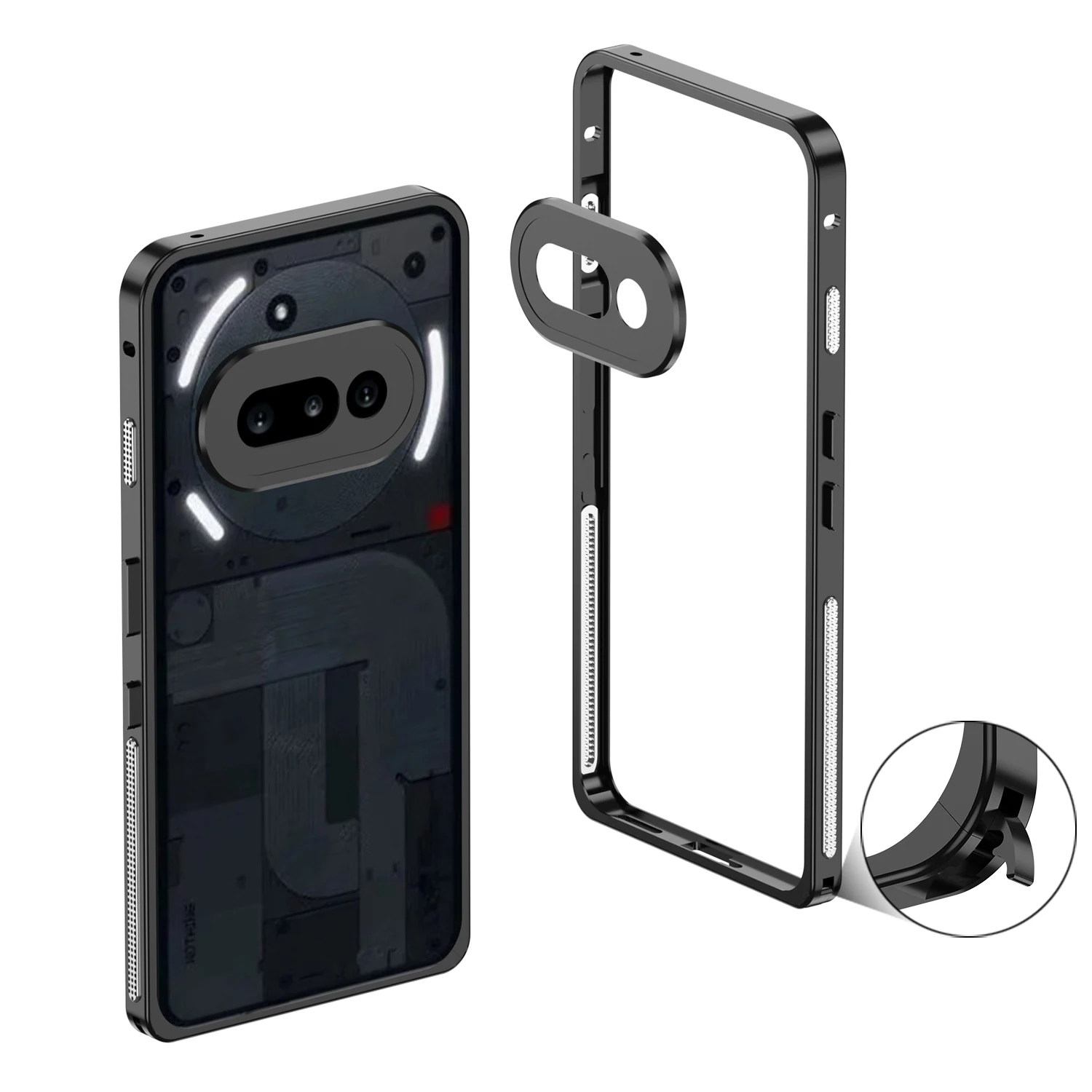 Metal Frame Bumper Phone Case For Nothing Phone 3 3A Pro Aviation Aluminum  Alloy Armor Hollow Heat Dissipation Shockproof Cover - AliExpress 202192403