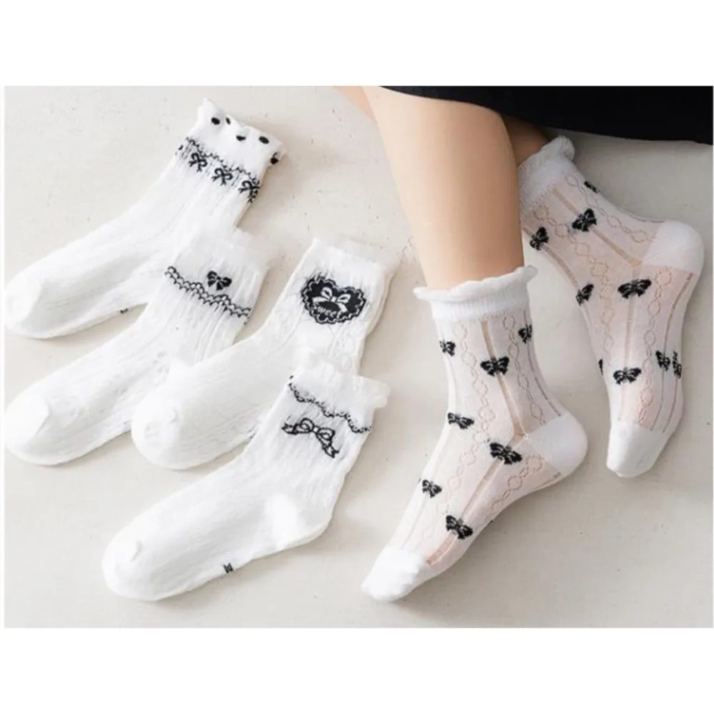 جوارب أطفال لربيع وصيف، جوارب لوليتا للفتيات، جوارب أطفال مريحة تسمح بمرور الهواء، جوارب شبكية عالية التمدد للأطفال الصغار